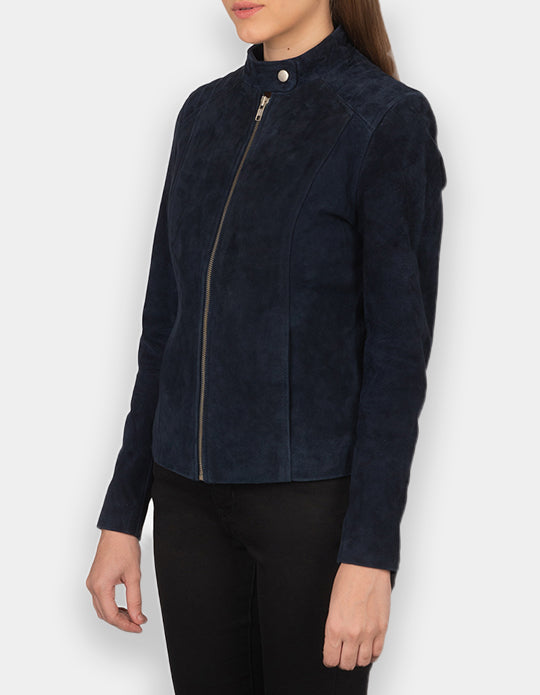 Suede Leather Jacket Handmade Women Suede Jacket Genuine Leather Jacket Biker Jacket Motorcycle Jacket For Women